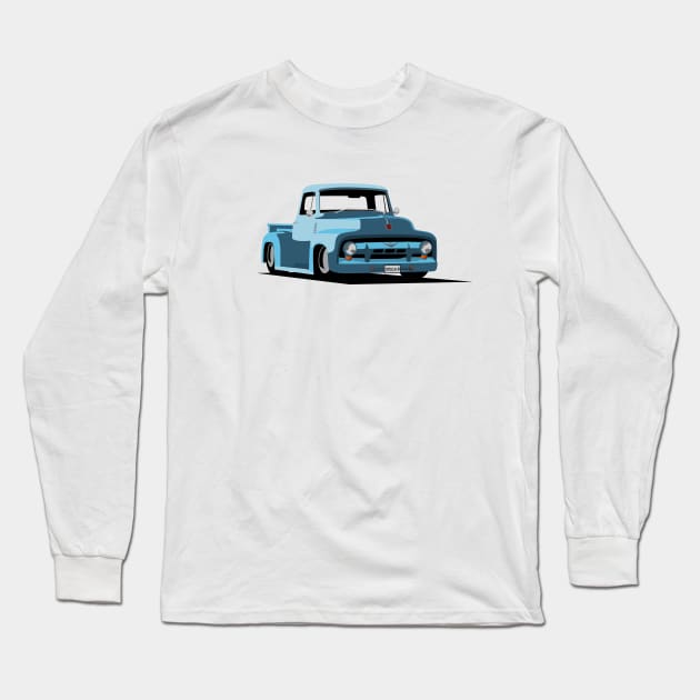 1950s Ford F100 Long Sleeve T-Shirt by TheArchitectsGarage